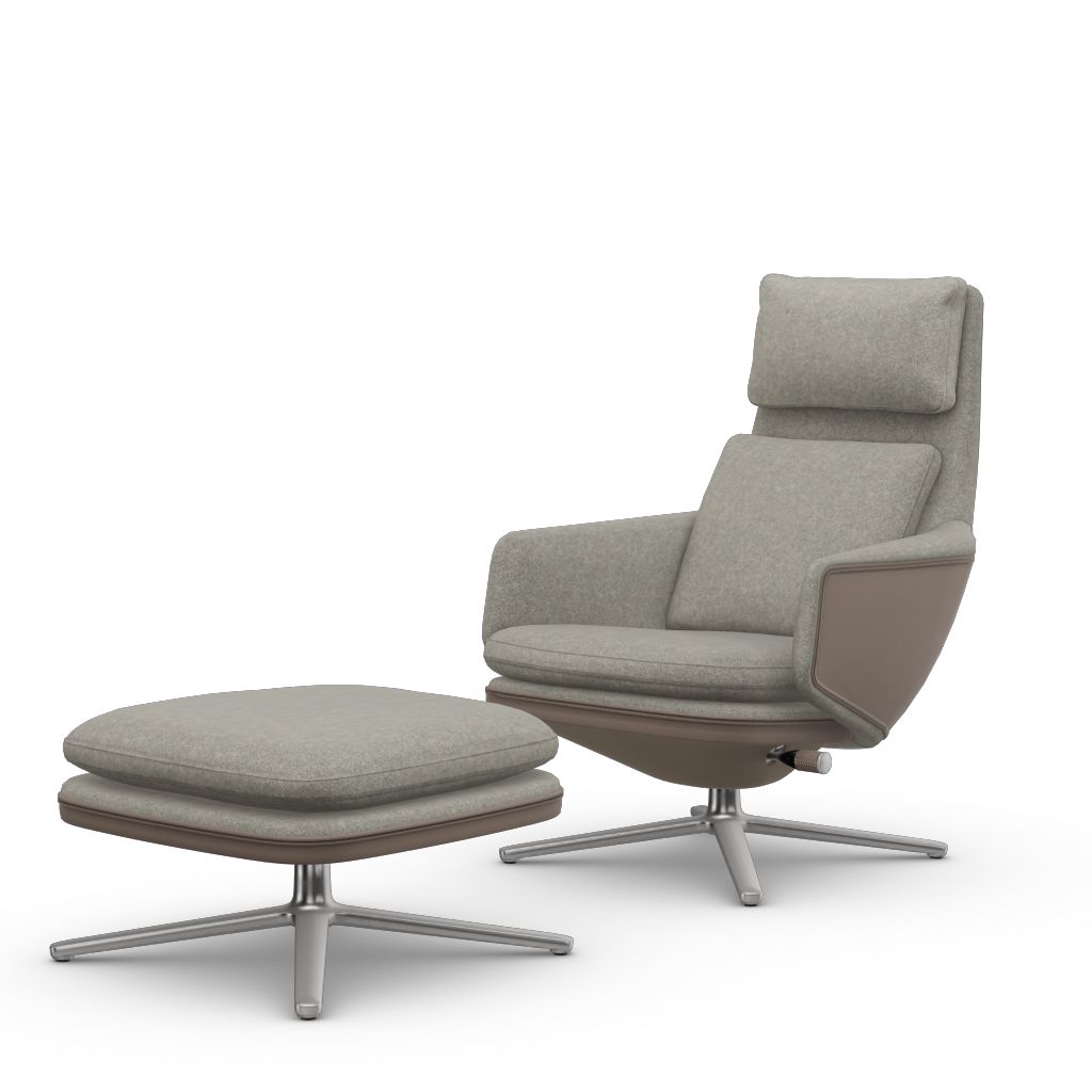 Chair with ottoman